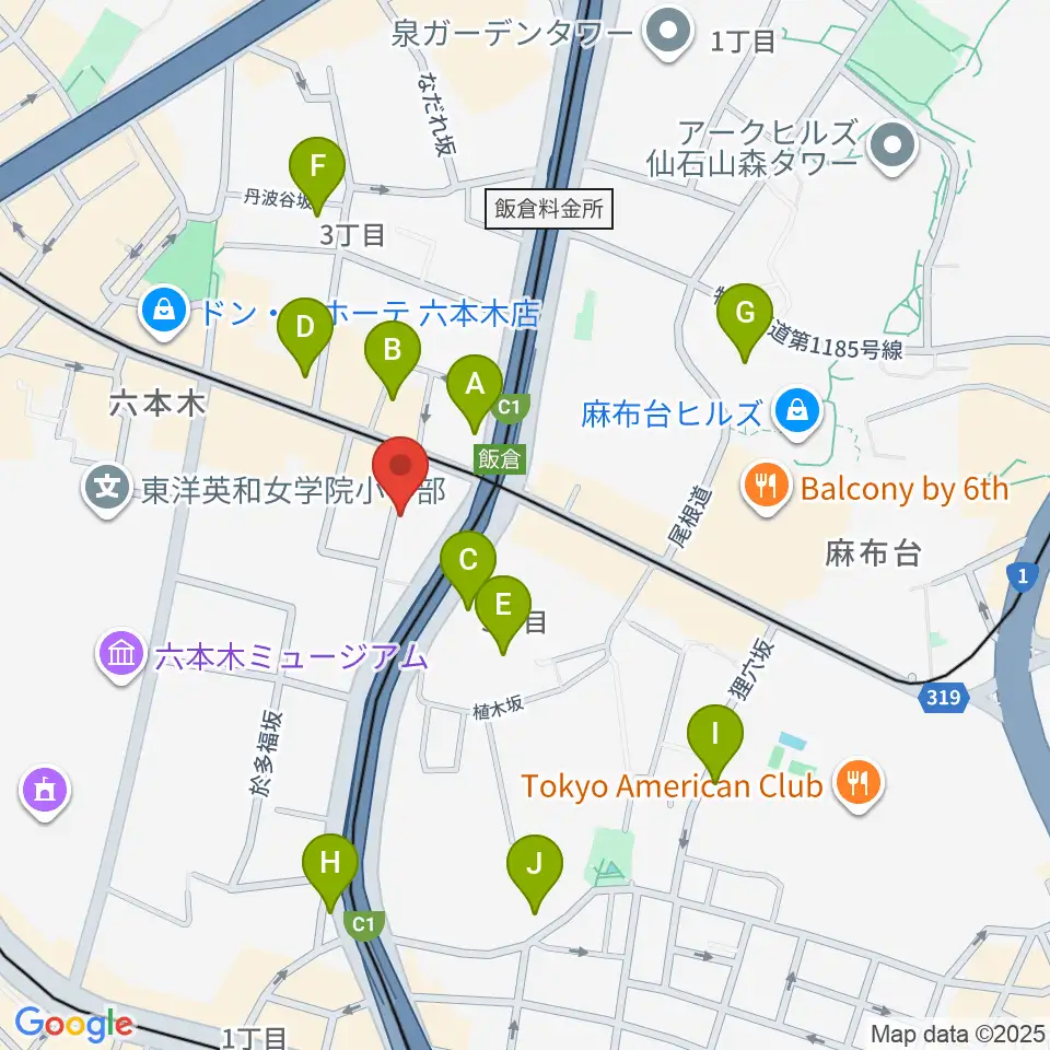 六本木CLUB EDGE周辺のホテル一覧地図
