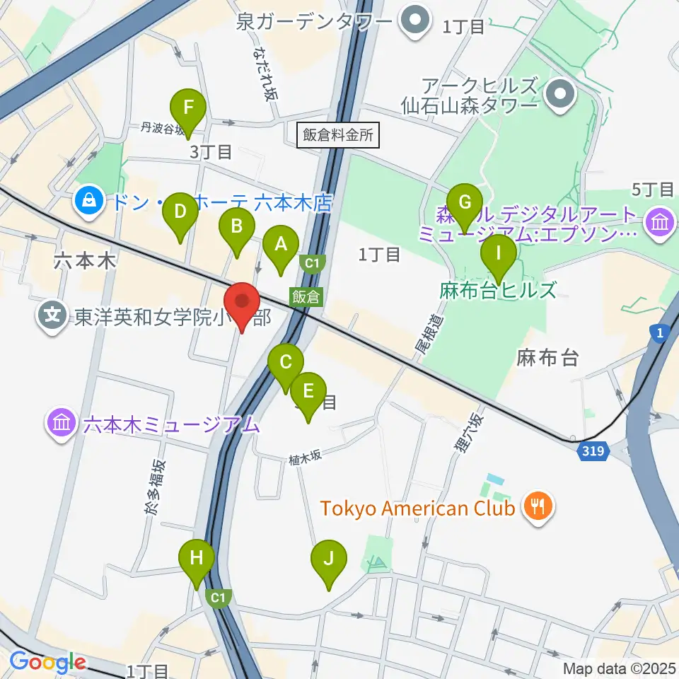 六本木CLUB EDGE周辺のホテル一覧地図