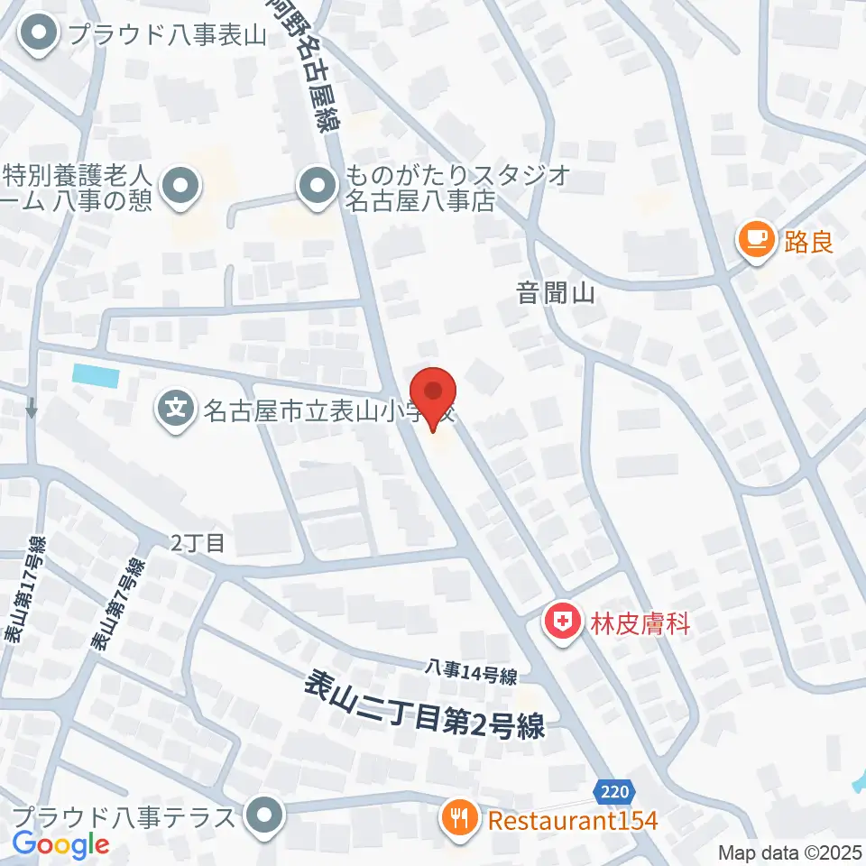 音楽教室あんだんて 八事教室周辺のホテル一覧地図