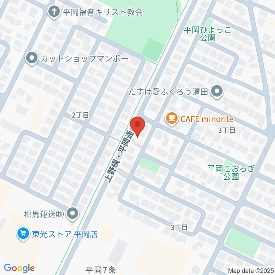 エルム楽器 平岡センター周辺のホテル一覧地図