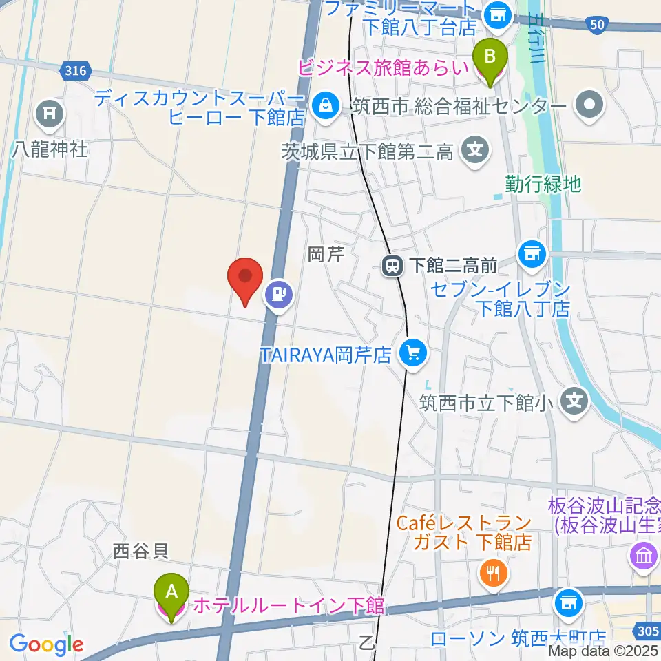 マルシン楽器 音楽教室周辺のホテル一覧地図