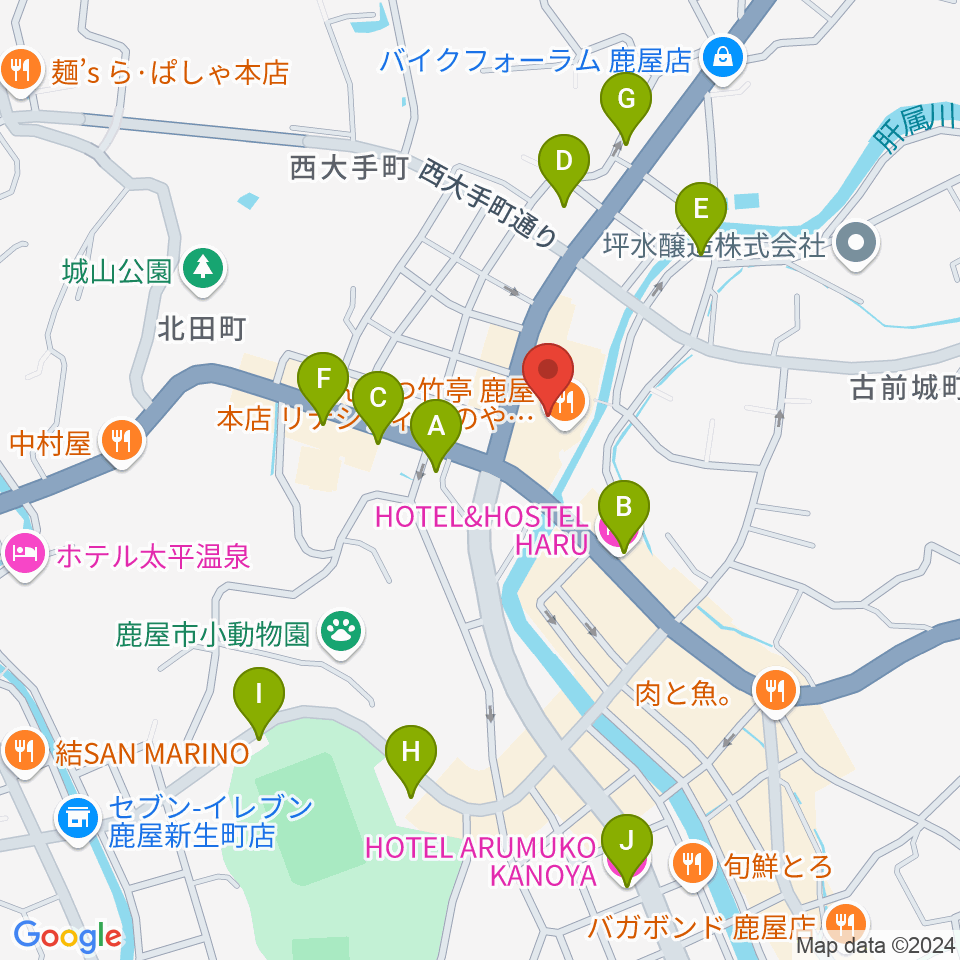 リナシティかのや 鹿屋市市民交流センター周辺のホテル一覧地図