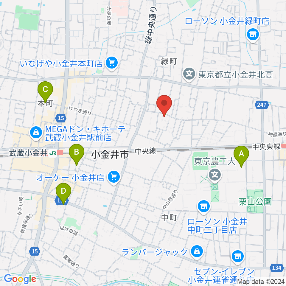 現代座会館周辺のホテル一覧地図