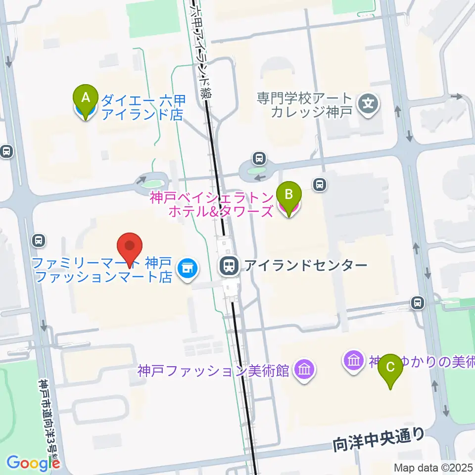 神戸ファッションマート周辺のホテル一覧地図