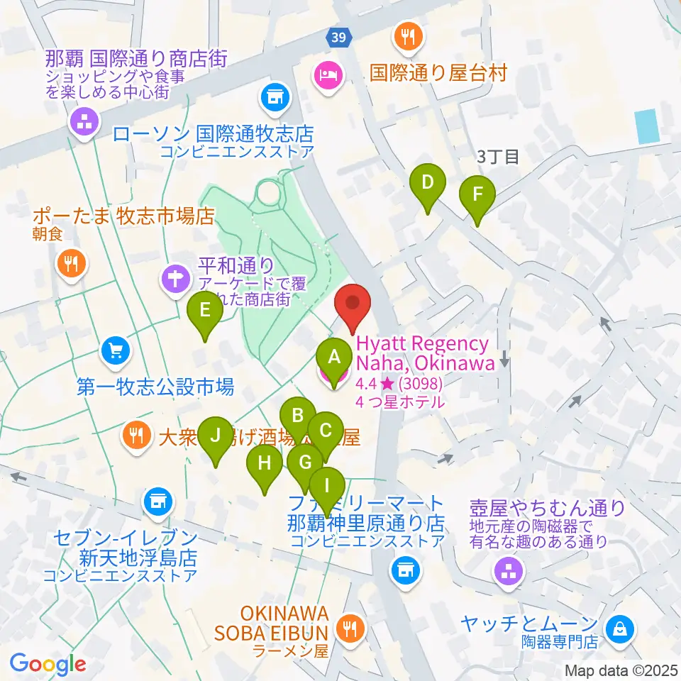 桜坂劇場周辺のホテル一覧地図