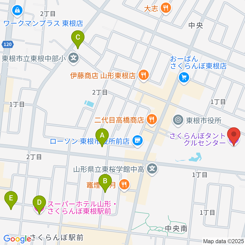 東根市さくらんぼタントクルセンター周辺のホテル一覧地図