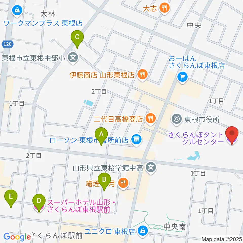東根市さくらんぼタントクルセンター周辺のホテル一覧地図