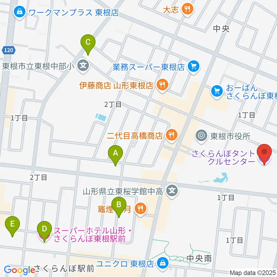 東根市さくらんぼタントクルセンター周辺のホテル一覧地図