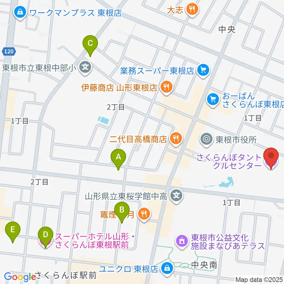東根市さくらんぼタントクルセンター周辺のホテル一覧地図