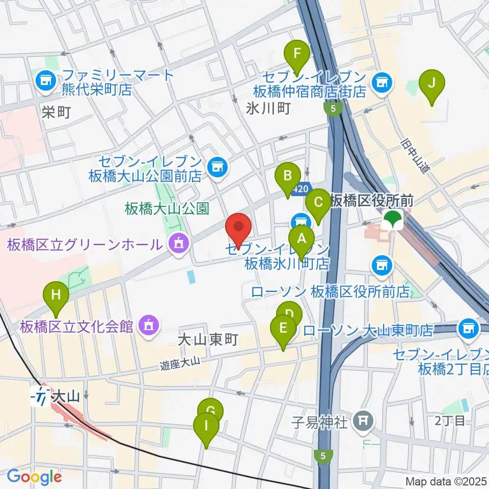 サブテレニアン周辺のホテル一覧地図