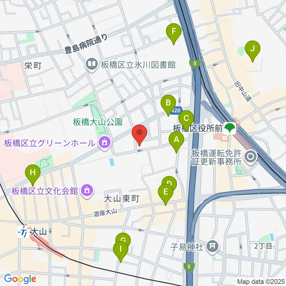 サブテレニアン周辺のホテル一覧地図