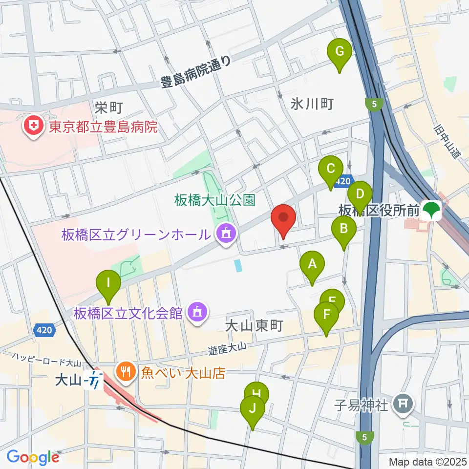 サブテレニアン周辺のホテル一覧地図