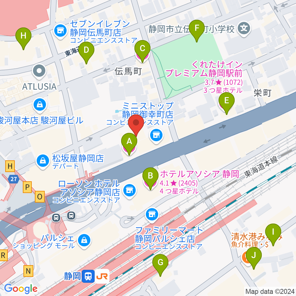 サールナートホール周辺のホテル一覧地図