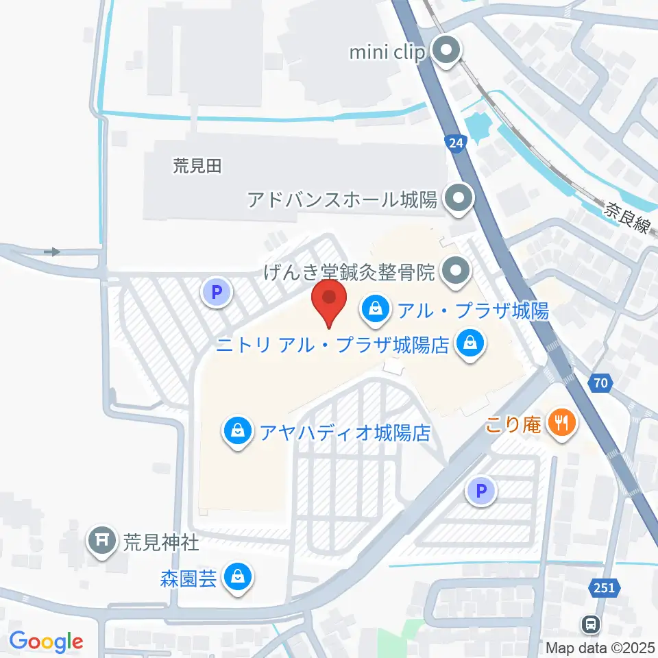 JEUGIA アルプラザ城陽センター周辺のホテル一覧地図