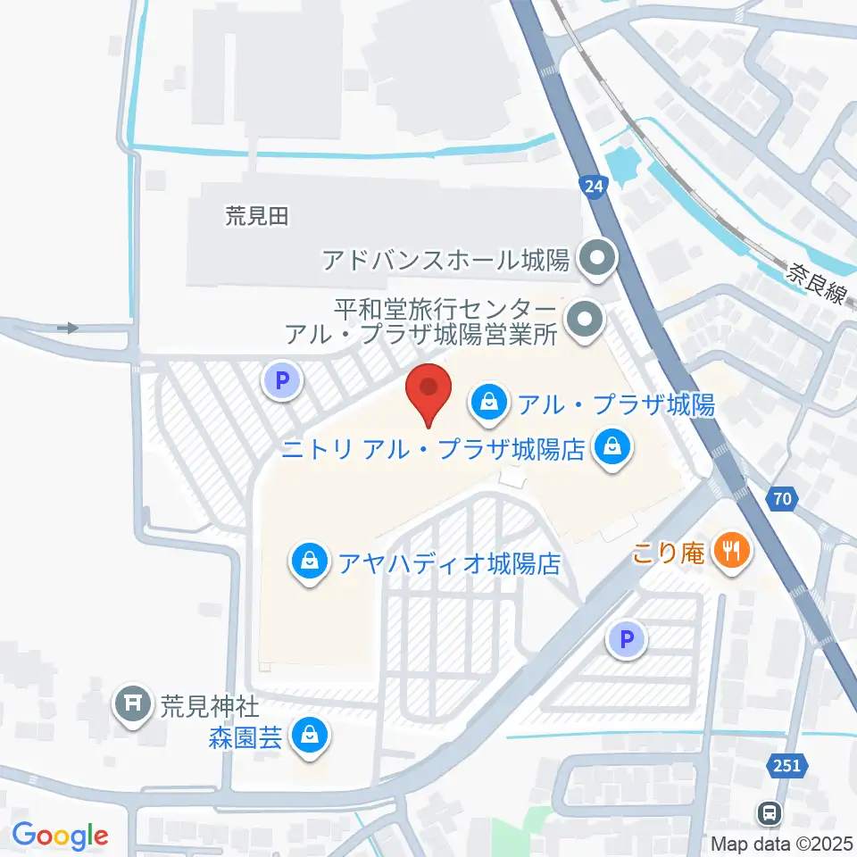 JEUGIA アルプラザ城陽センター周辺のホテル一覧地図