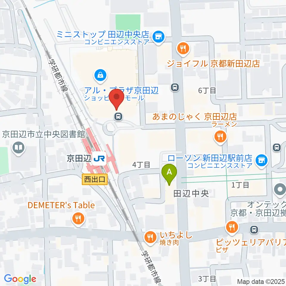 JEUGIAミュージックセンター アル・プラザ京田辺周辺のホテル一覧地図