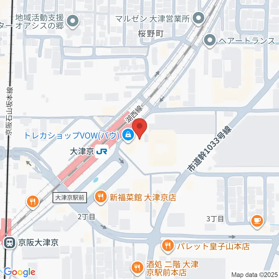 JEUGIAミュージックセンター大津京周辺のホテル一覧地図