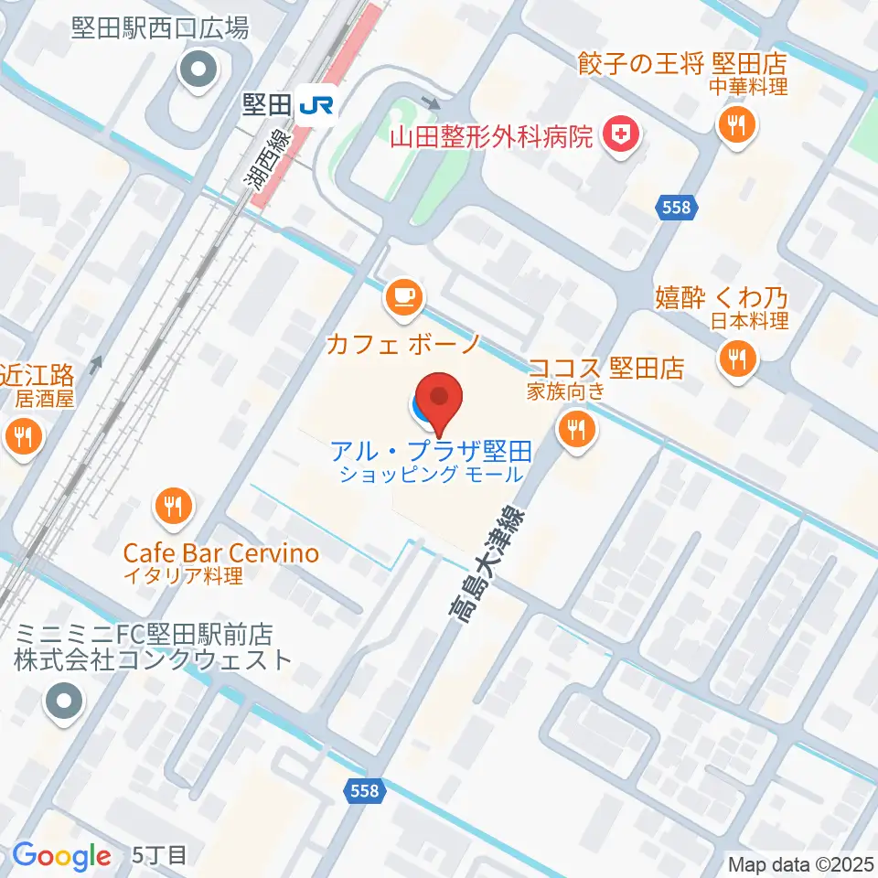 JEUGIA アル・プラザ堅田センター周辺のホテル一覧地図