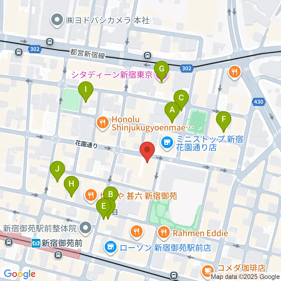 新宿シアターサンモール周辺のホテル一覧地図