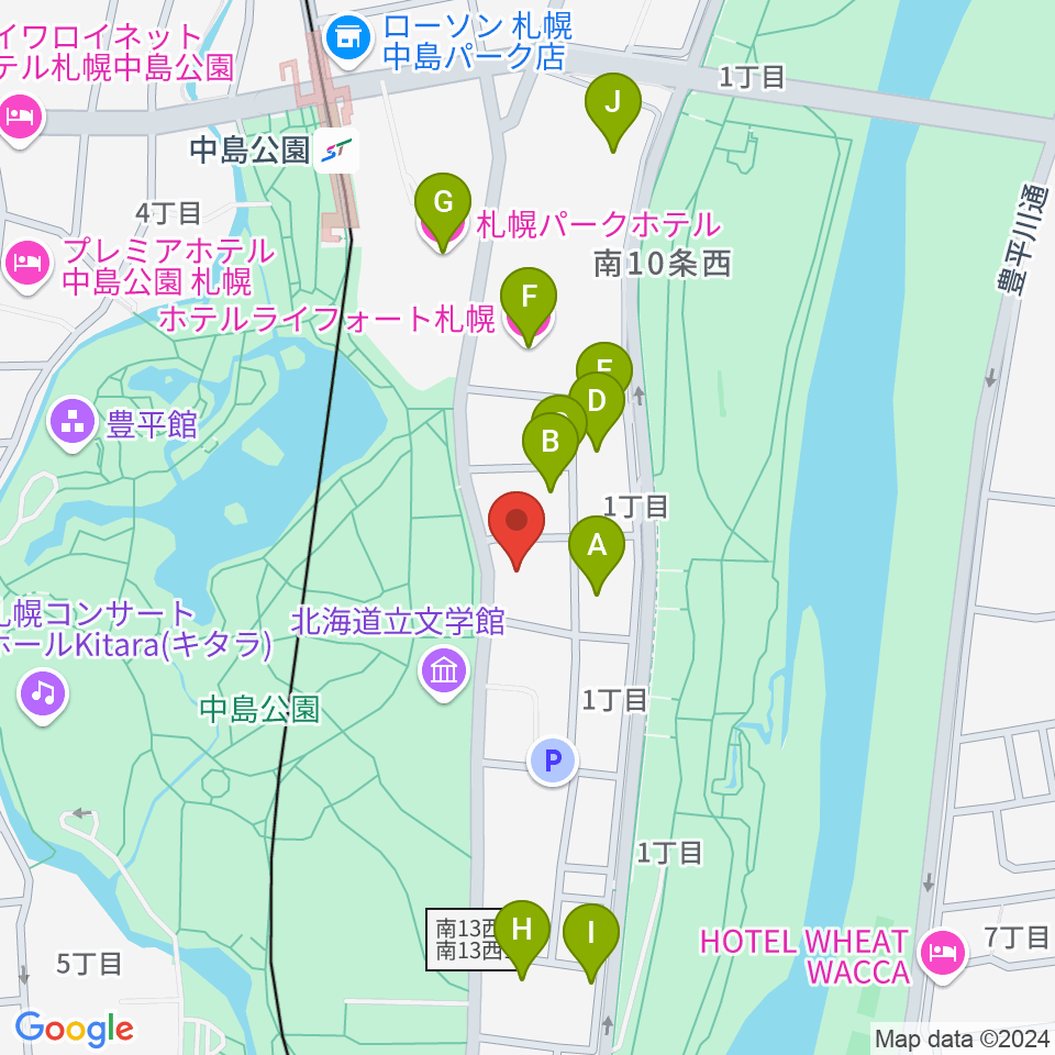 扇谷記念スタジオ・シアターZOO周辺のホテル一覧地図