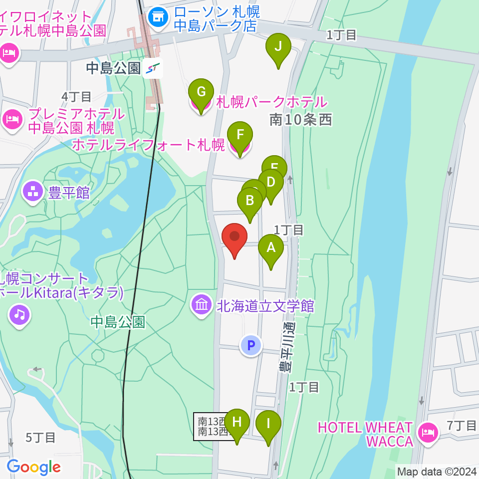 扇谷記念スタジオ・シアターZOO周辺のホテル一覧地図