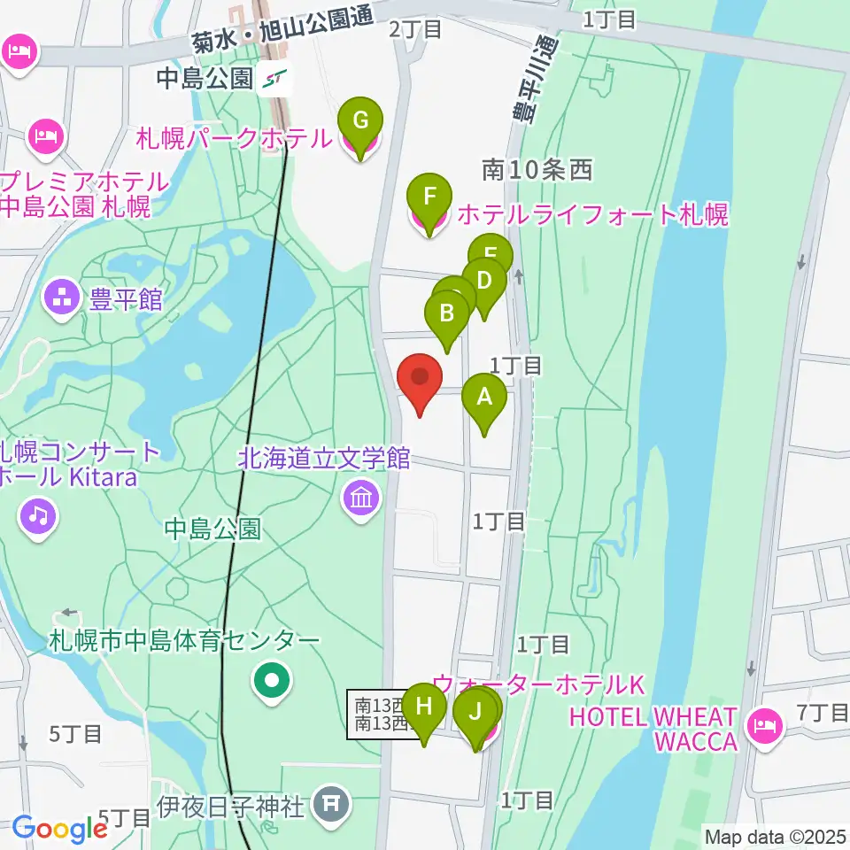 扇谷記念スタジオ・シアターZOO周辺のホテル一覧地図