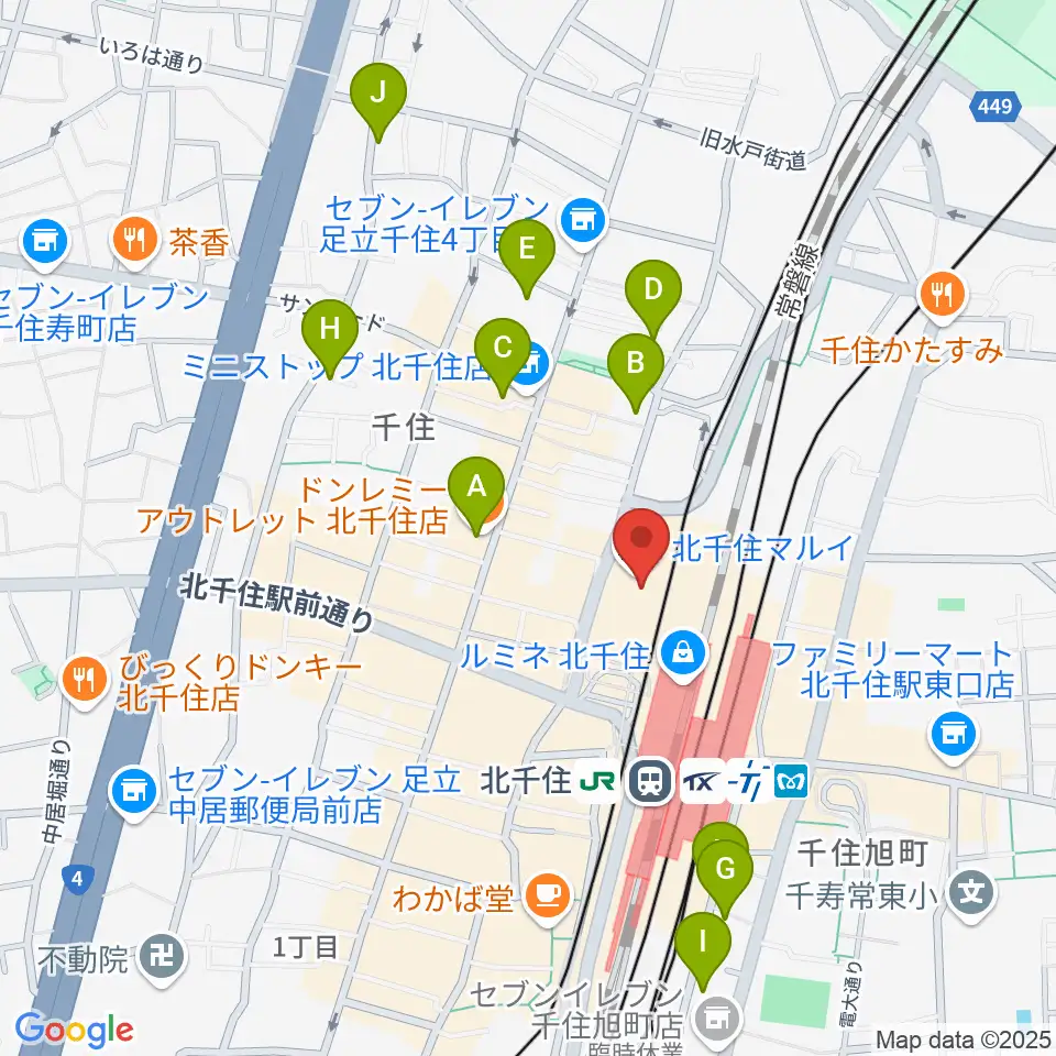 北千住シアター1010周辺のホテル一覧地図
