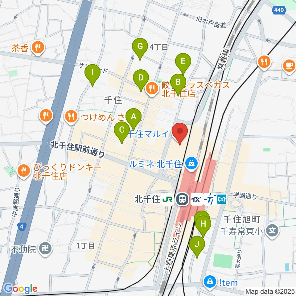 北千住シアター1010周辺のホテル一覧地図