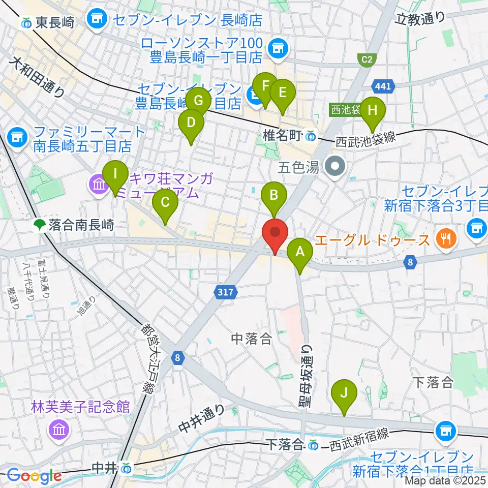 シアター風姿花伝周辺のホテル一覧地図