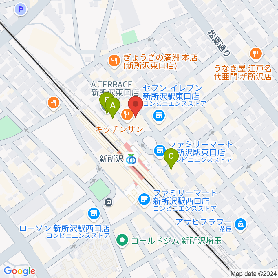 空の上の音楽教室周辺のホテル一覧地図