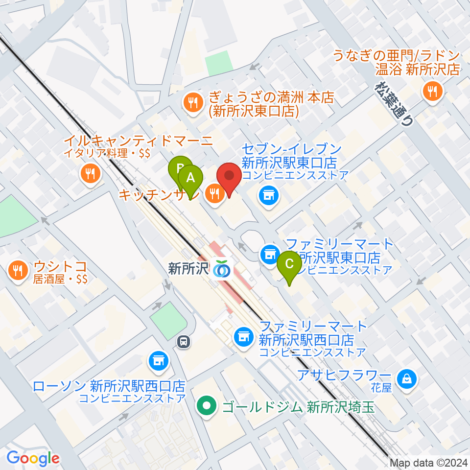 空の上の音楽教室周辺のホテル一覧地図