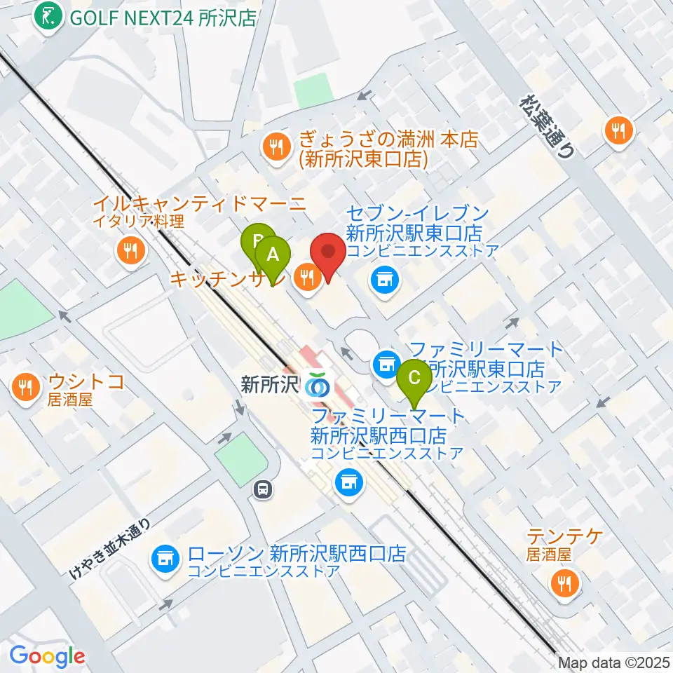 空の上の音楽教室周辺のホテル一覧地図