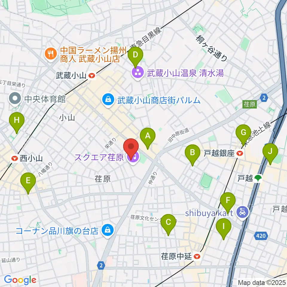 スクエア荏原 ひらつかホール周辺のホテル一覧地図