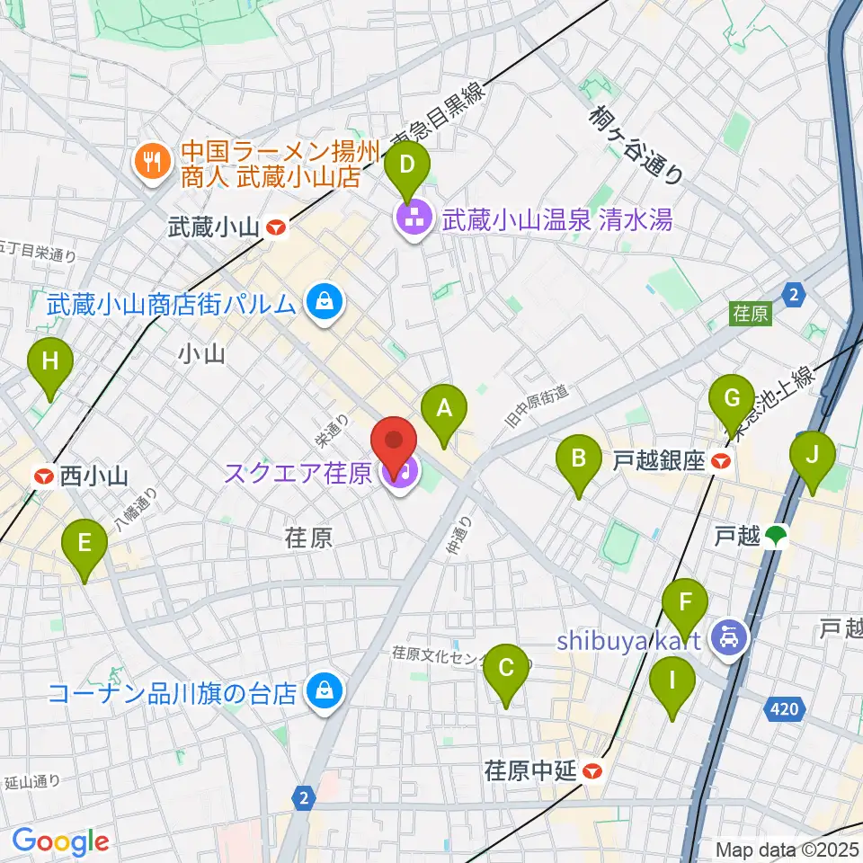スクエア荏原 ひらつかホール周辺のホテル一覧地図