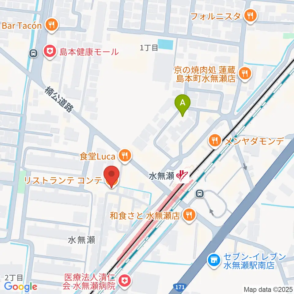 JEUGIA 島本センター周辺のホテル一覧地図