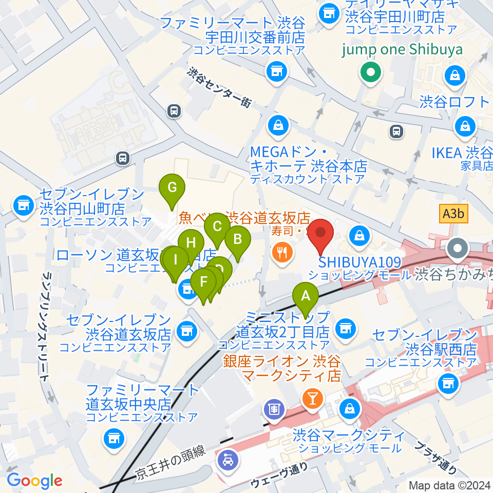 CBGKシブゲキ!!周辺のホテル一覧地図