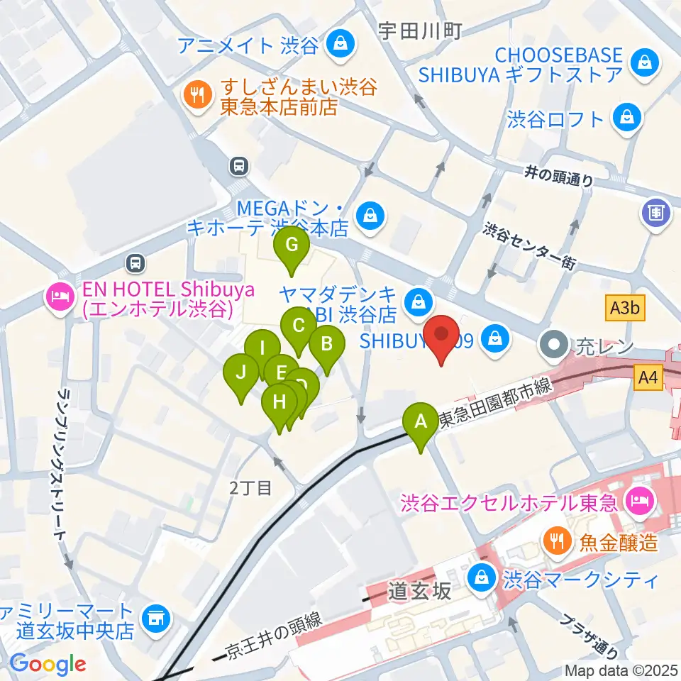 CBGKシブゲキ!!周辺のホテル一覧地図