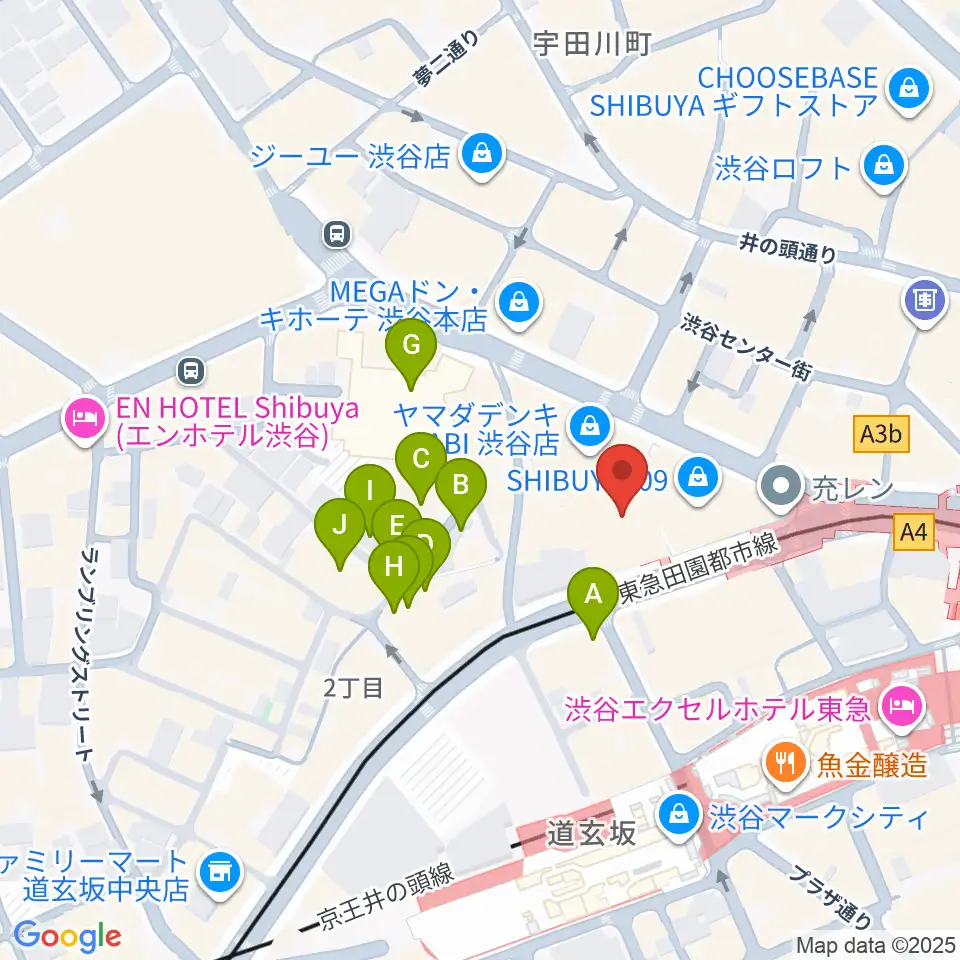 CBGKシブゲキ!!周辺のホテル一覧地図