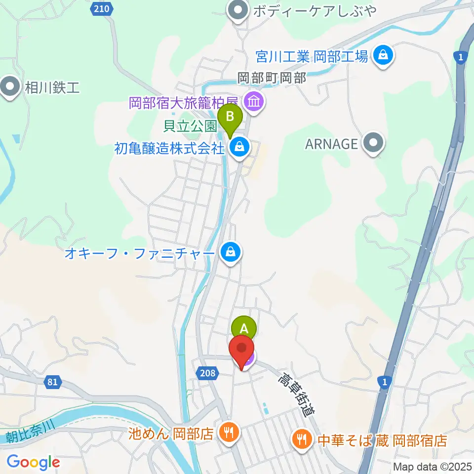 藤枝市民ホールおかべ周辺のホテル一覧地図