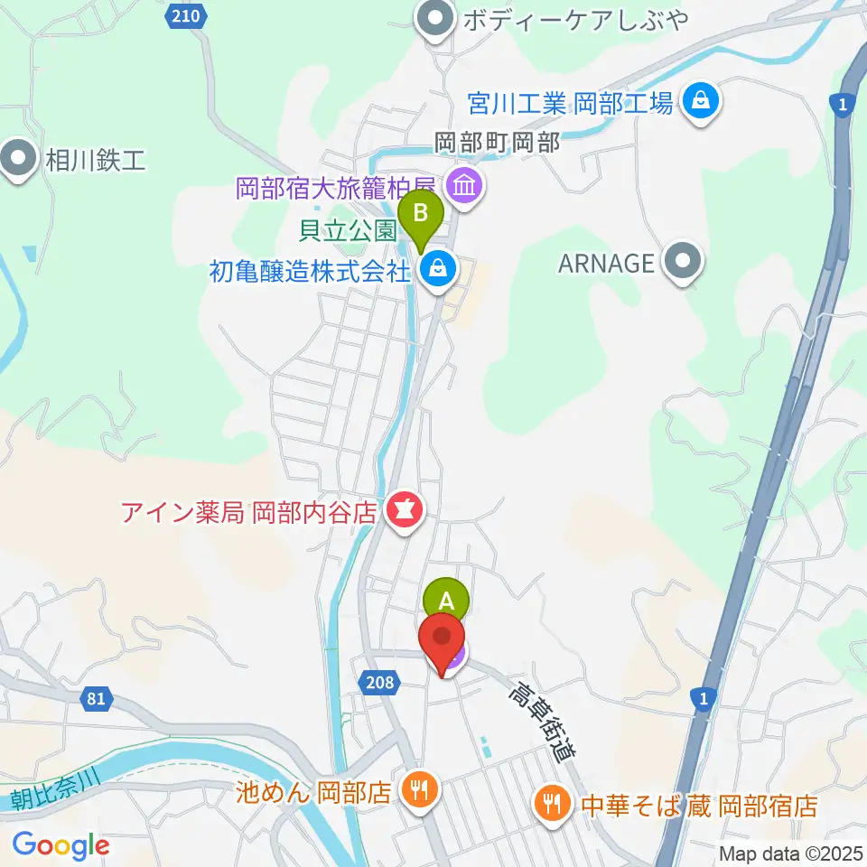 藤枝市民ホールおかべ周辺のホテル一覧地図