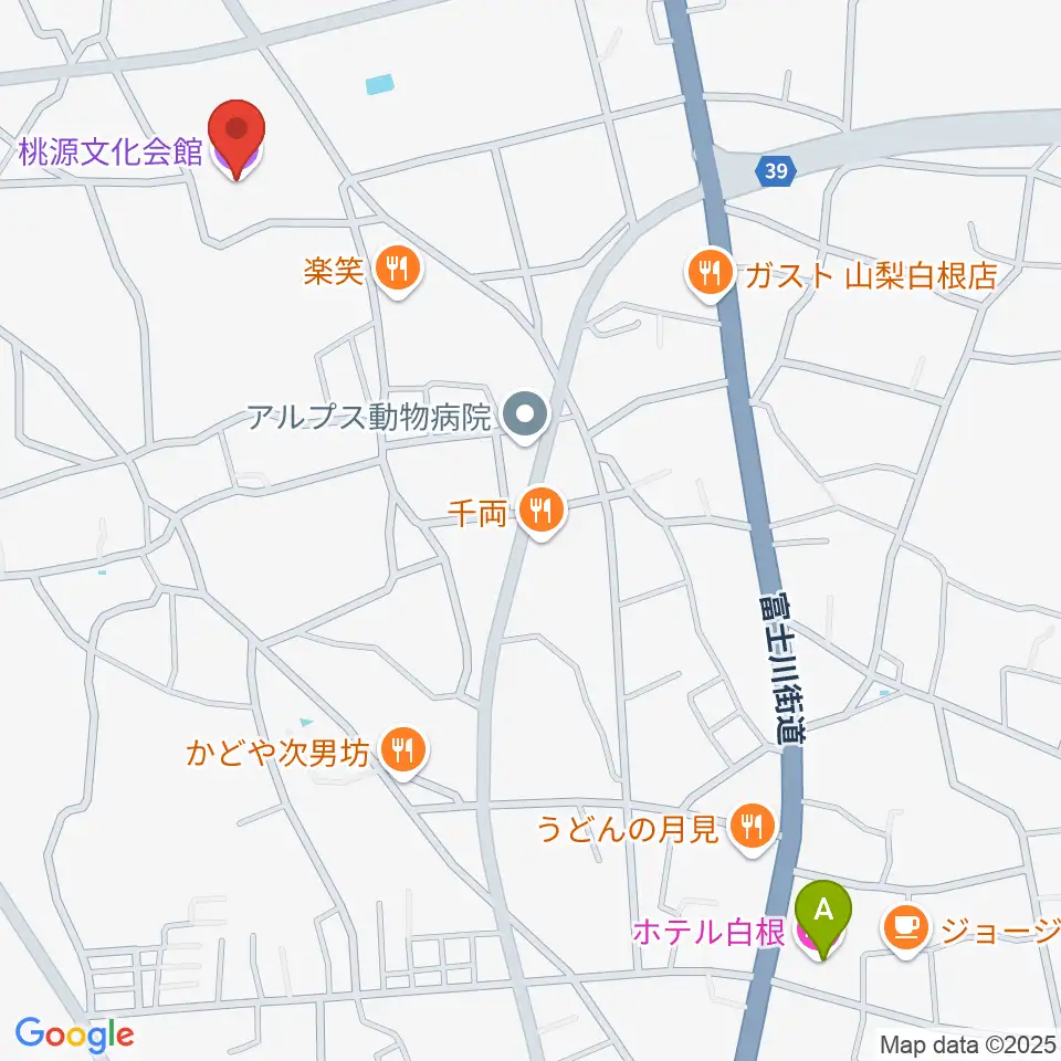 桃源文化会館周辺のホテル一覧地図
