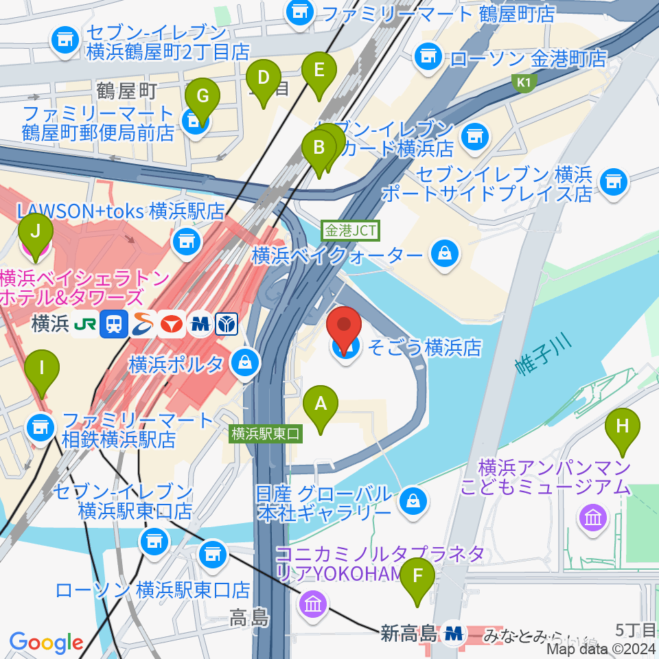 新都市ホール周辺のホテル一覧地図