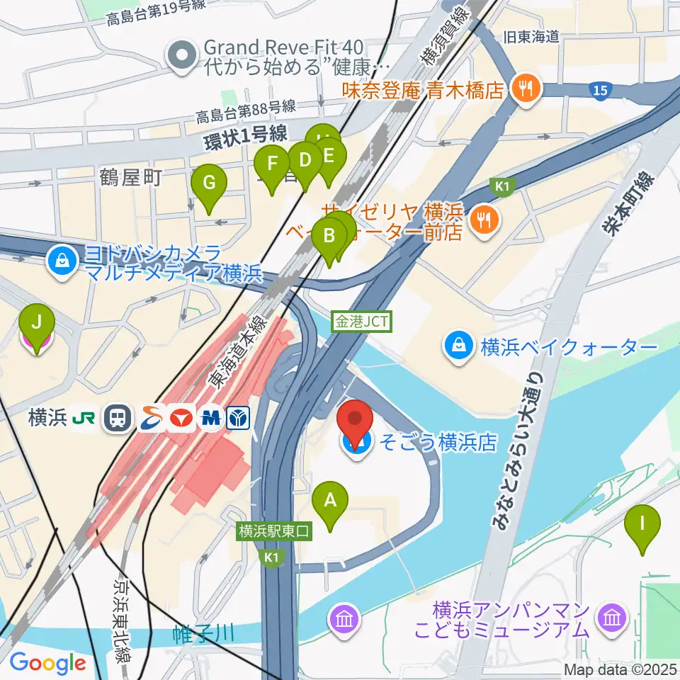 新都市ホール周辺のホテル一覧地図