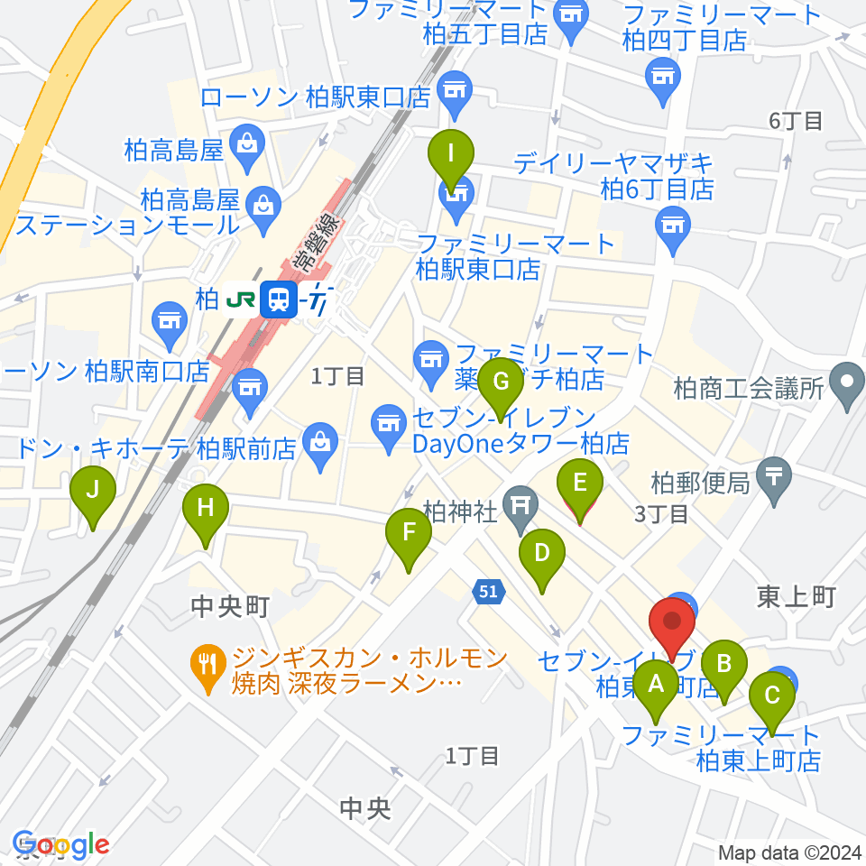 DOMe柏周辺のホテル一覧地図