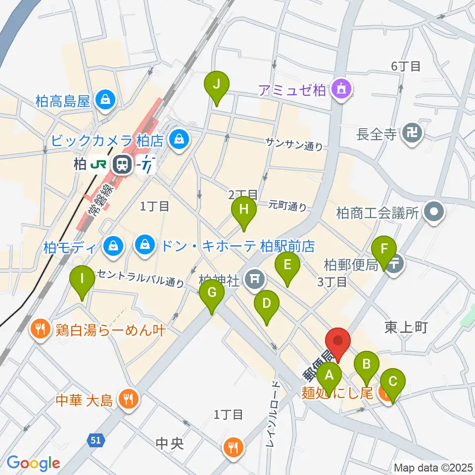 DOMe柏周辺のホテル一覧地図