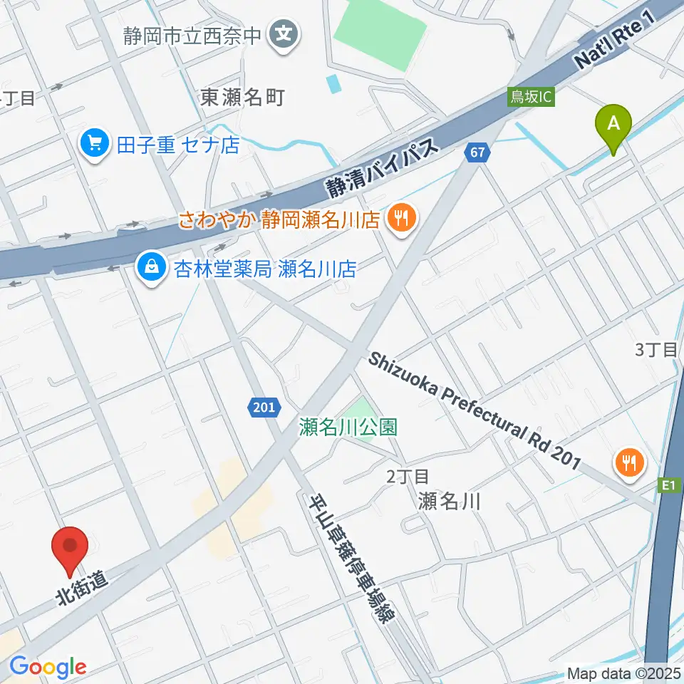 すみやグッディおとサロン瀬名周辺のホテル一覧地図