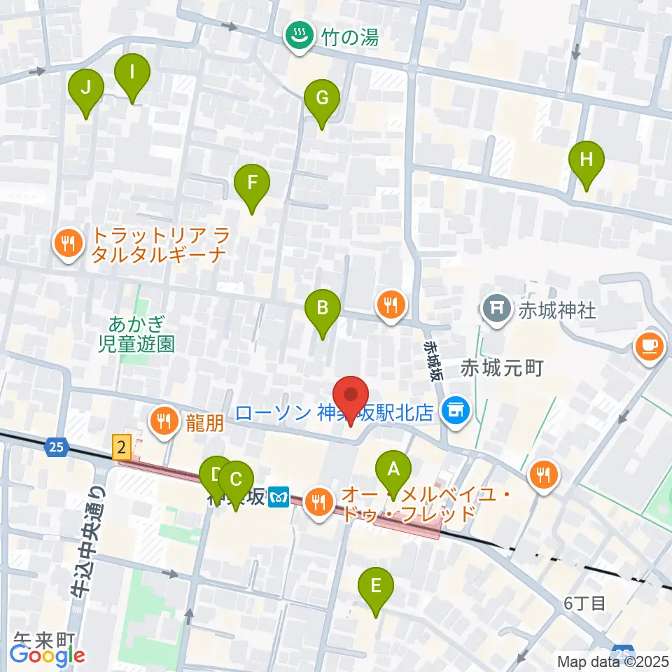 神楽坂セッションハウス周辺のホテル一覧地図