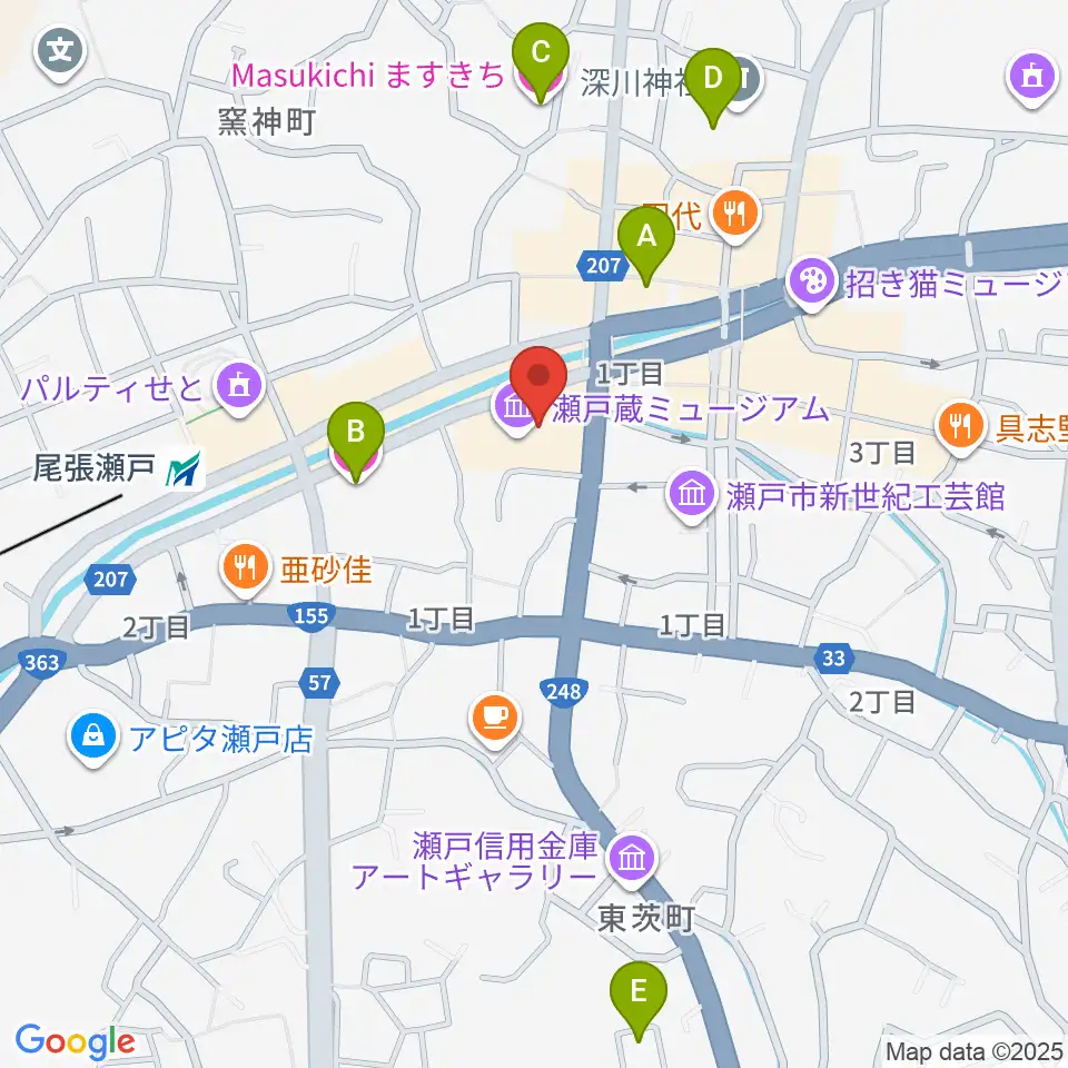 瀬戸蔵周辺のホテル一覧地図