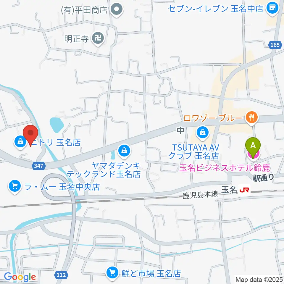 大谷楽器店 玉名教室周辺のホテル一覧地図