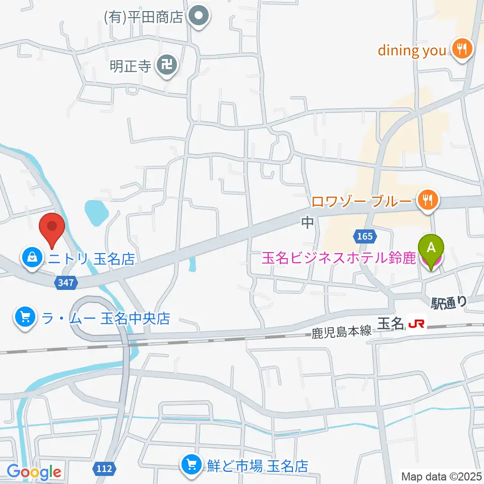 大谷楽器店 玉名教室周辺のホテル一覧地図